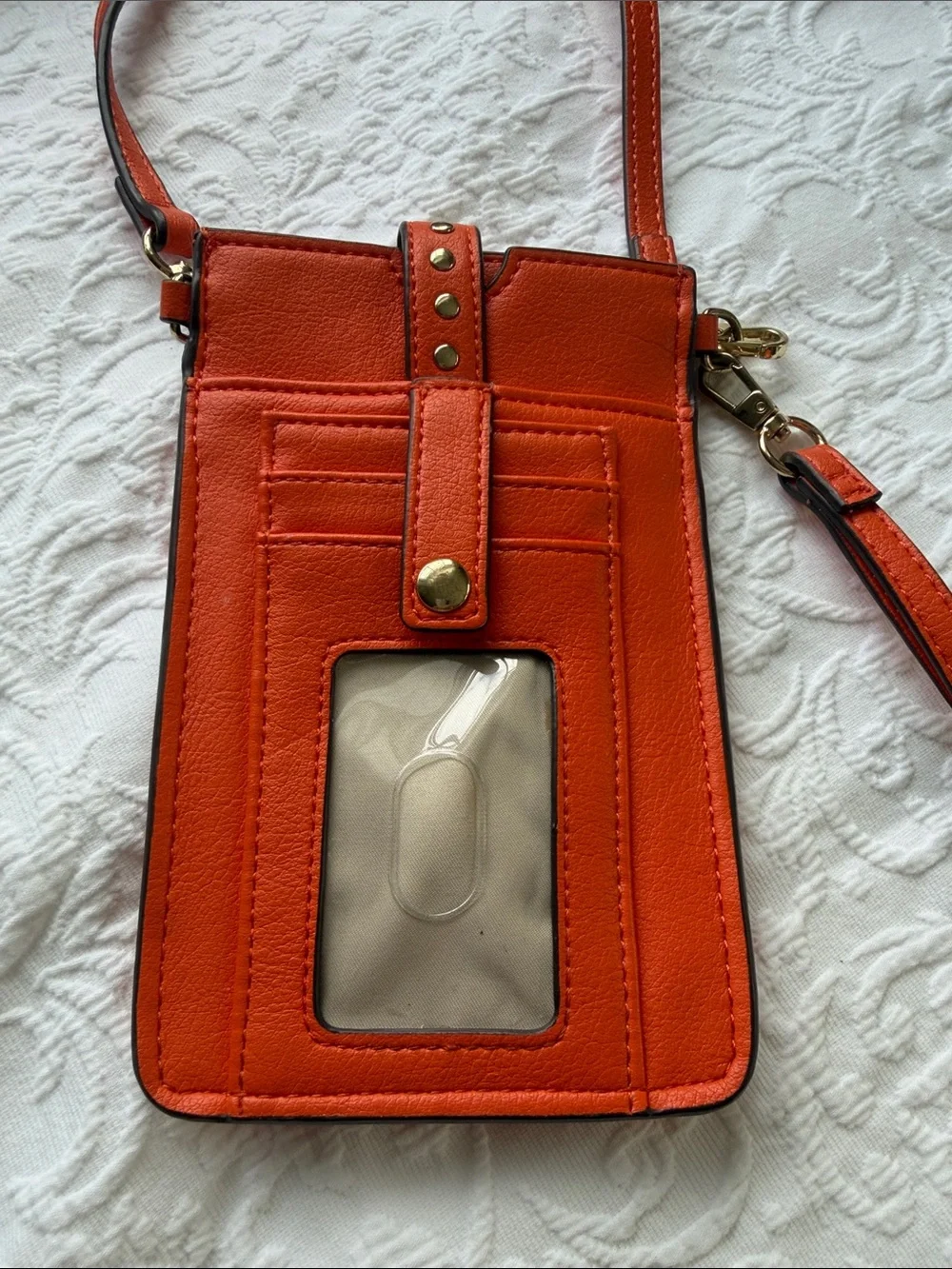 Orange Crossbody Phone Wallet - Unbranded